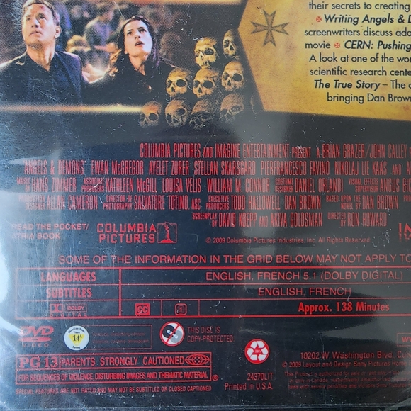Nwt Angels & Demons dvd. Pg-13 - Picture 5 of 5
